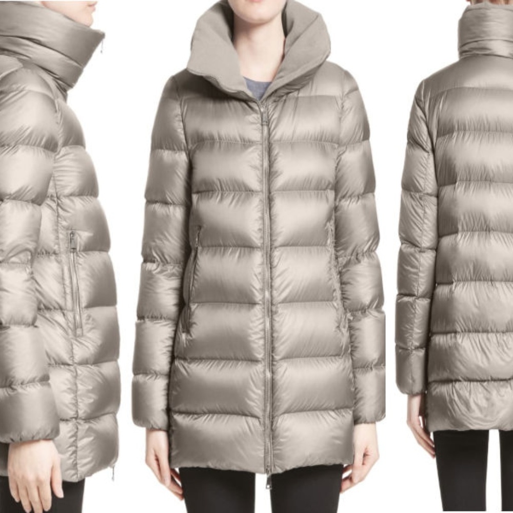 MONCLER Grey Women's Torcyn Nylon Down Puffer Coat